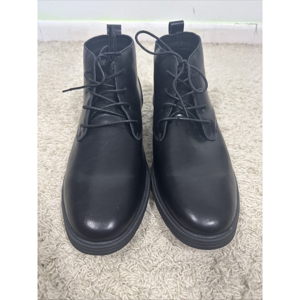 Orthocomfoot Black Orthopedic Leather Chukka Boots Mens 12M Arch Support Comfort